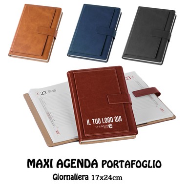 PB214SDA (AGENDA PORTAFOGLIO GIORNALIERA) personalizzata