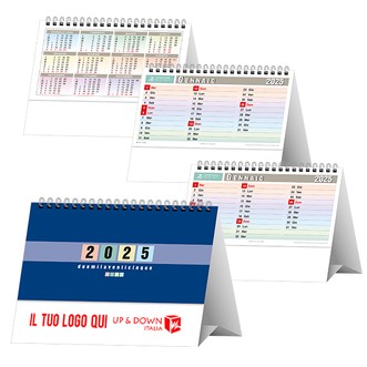 H/17 (CALENDARIO DA TAVOLO MULTICOLOR) Personalizzato
